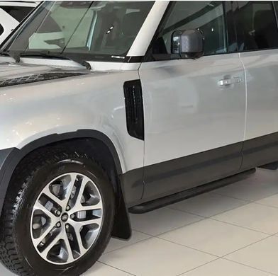 Електричні бічні пороги для Land Rover Defender 2020 р.в., Черный, Зовнішній тюнінг, Land Rover, Пороги, Defender, Новое, На штатные места, Defender 2020-