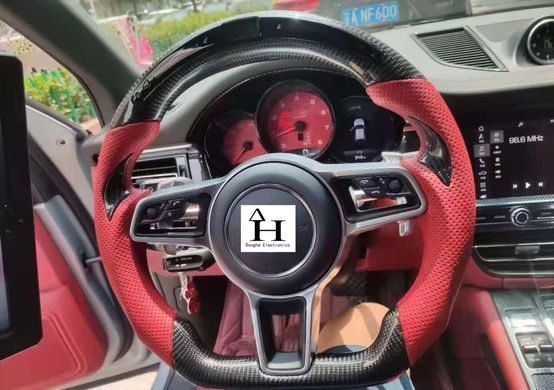 Карбонове кермо для Mercedes AMG GT W190 C190 W205 C205 W166 W167 W177 W213 W217 C217 W222 W223 W253 W257 W292 W463 W464, Деталі салону, Mercedes, Натуральная кожа, Новое, На штатные места