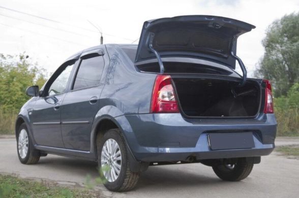 Обшивка внутрішньої частини кришки багажника Renault Logan 2008-2013 г.в. Рено Логан, Черный, Renault, Защитные накладки салона, Не требуется, ABS-пластик, Logan, Б/У, На штатные места, LOGAN (LS) 2004-