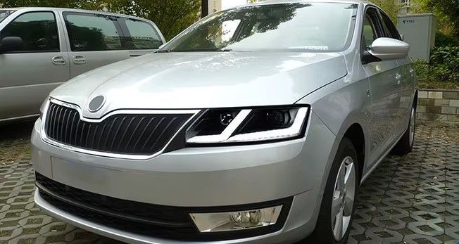 Передние лед фары для Skoda Rapid  2012-2019 г.в. Шкода Рапид