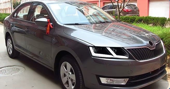 Передние лед фары для Skoda Rapid  2012-2019 г.в. Шкода Рапид