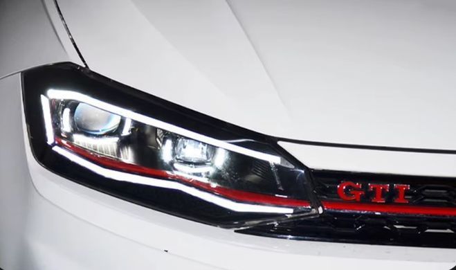 Передние лед фары для Volkswagen Polo 2009-2016 г.в. Волксваген Поло, Черный, Volkswagen, Альтернативная оптика, Polo, Новое, На штатные места, POLO (6R, 6C) 2009-