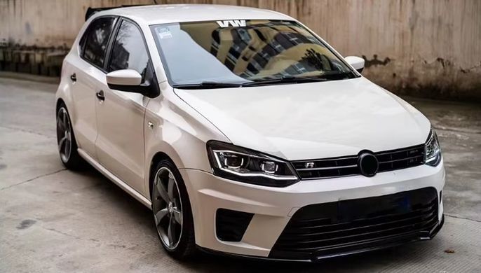 Передние лед фары для Volkswagen Polo 2009-2016 г.в. Волксваген Поло, Черный, Volkswagen, Альтернативная оптика, Polo, Новое, На штатные места, POLO (6R, 6C) 2009-