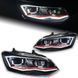 Передние лед фары для Volkswagen Polo 2009-2016 г.в. Волксваген Поло, Черный, Volkswagen, Альтернативная оптика, Polo, Новое, На штатные места, POLO (6R, 6C) 2009-