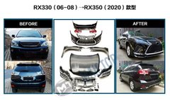 Комплект тюнінг рестайлінгу Lexus RX 2003-2008 р.в. у стиль 2016, Серый грунт (под покраску), Зовнішній тюнінг, Lexus, Комплект обвеса, Требуется, RX, Новое, На штатные места, RX (U38) 2003-2008