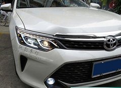 Передние тюнинг фары в стиле Мерседес для Toyota Camry V55 2015+ г.в.