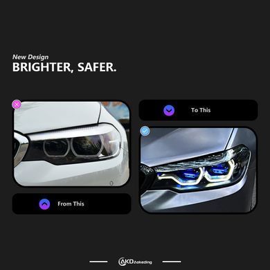 Передні лед фари BMW 5 серії G30 525i 530i дорестайлінг 2017-2020 р.в. БМВ Г30, BMW, Альтернативная оптика, 5-Series, Новое, На штатные места, 5 (G30) 2017-