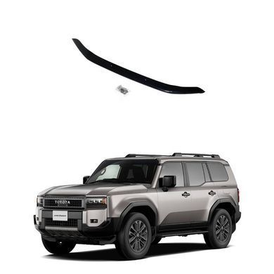 Дефлектор капота для Toyota Prado LC250 2024+ г.в. Тойота Прадо 250, Черный, Toyota, Декоративные накладки, Не требуется, ABS-пластик, Prado, Новое, На штатные места