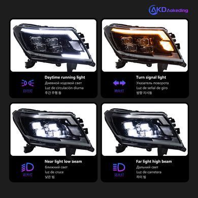 Передні лед фари для Nissan Navara 2015-2021 р.в. Нісан Навара