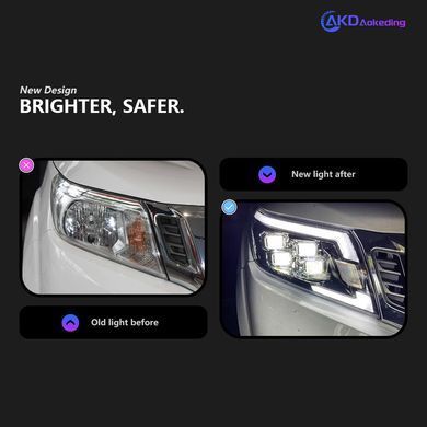 Передні лед фари для Nissan Navara 2015-2021 р.в. Нісан Навара