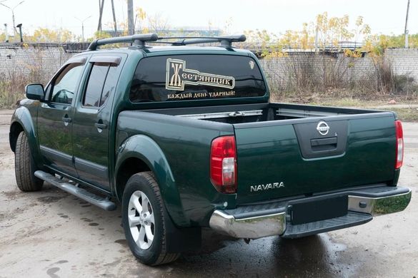 Накладка на передний борт кузова без скотча Nissan Navara 2005-2010, Черный, Nissan, Защитные накладки наружные, Не требуется, ABS-пластик, Navara, Новое, На штатные места, NAVARA (D40) 2004-