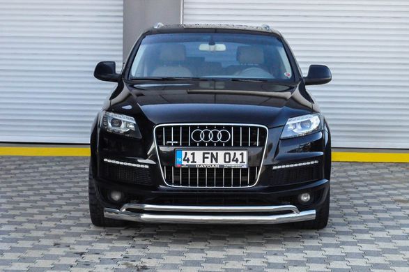 Защита переднего бампера Audi Q7 2007-2014 нержавейка