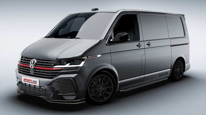 Тюнінг обвіс для Volkswagen T6.1 рестайлінг у стиль Sportline, Серый грунт (под покраску)