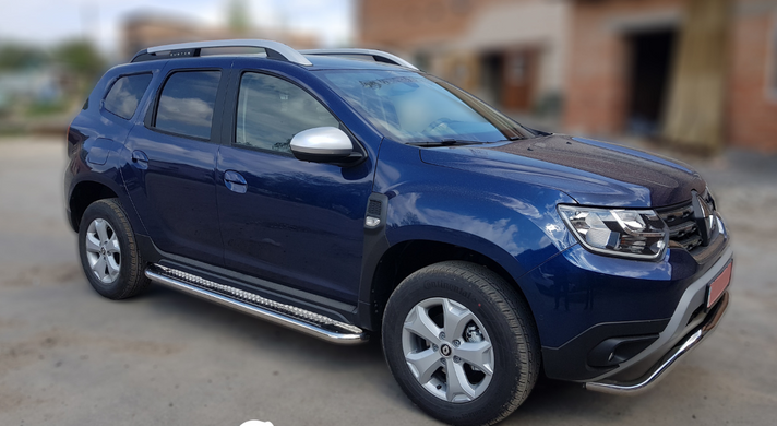 Боковые пороги площадки Renault Duster 2018+ г.в. Рено Дастер