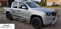 Боковые пороги труба Volkswagen Amarok 2010+ г.в.