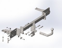 Прицепное устройство со сьемным крюком (Фаркоп) OPEL MERIVA A (компектвен) 2003-2010 г.в., Opel, Сталь, Meriva, Новое, На штатные места