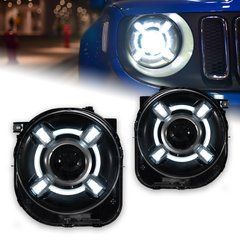Передние тюнинг лед фары для Jeep Renegade 2011-2021 г.в. Джип Ренегейд