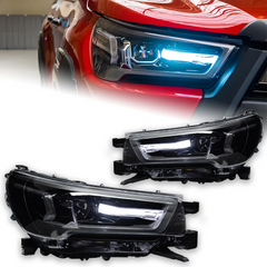 Передние тюнинг лед фары Toyota Hilux 2021+ г.в. Тойота Хайлюкс, Toyota, Альтернативная оптика, Новое, На штатные места