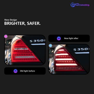 Задні тюнінг лед ліхтарі Mercedes S-Class W221 2006-2013 р.в. Мерседес 221, Mercedes, Альтернативная оптика, S-Class, Новое, На штатные места, S-KLASSE (W221) 2005-2013