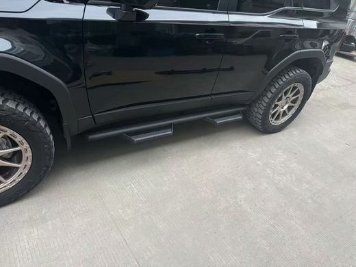 Бічні пороги для Toyota Prado 250 2024 р.в. Тойота Прадо, Черный, Toyota, Пороги, Сталь, Prado, Новое, На штатные места
