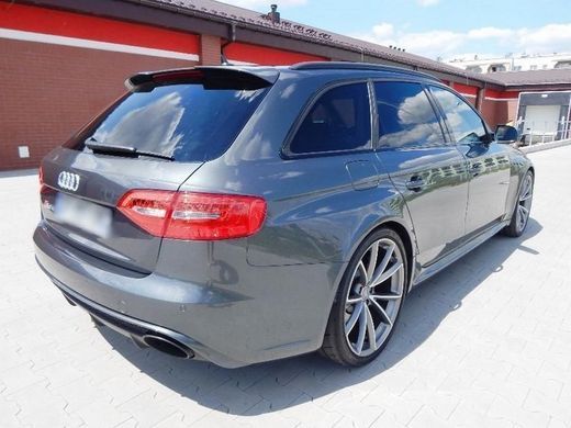 Спойлер крышки багажника Audi A4 B8 универсал 2008-2015 г.в. Ауди А4 стиль RS4, Серый грунт (под покраску), Внешний Тюнинг, Audi, Спойлер, Требуется, Стекловолокно, A4, Новое, На штатные места, A4 (8K2, B8) 2007-