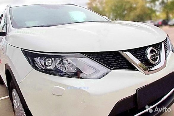 Реснички на фары для Nissan Qashqai 2014+ г.в. Нисан Кашкай