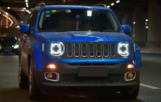 Передние тюнинг лед фары для Jeep Renegade 2011-2021 г.в. Джип Ренегейд