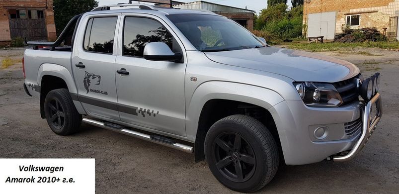 Боковые пороги труба Volkswagen Amarok 2010+ г.в.