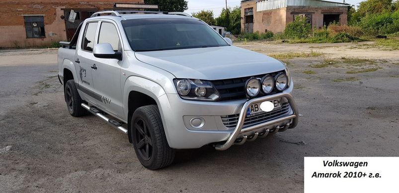 Боковые пороги труба Volkswagen Amarok 2010+ г.в.