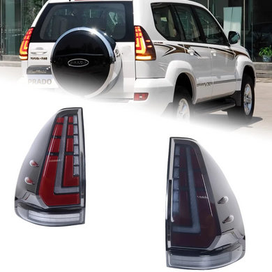Задние тюнинг лед фонари для Toyota Prado 120 2003-2009 г.в. Прадо 120, Toyota, Альтернативная оптика, Prado, Новое, На штатные места