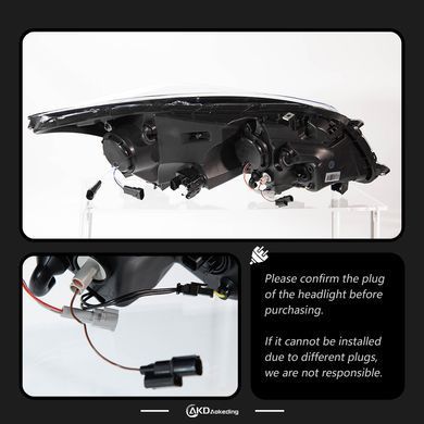 Передние тюнинг лед фары для Honda Accord 2008-2012 г.в. Хонда Акорд, Honda, Альтернативная оптика, Accord, Новое, На штатные места, ACCORD VIII (CU) 2008-