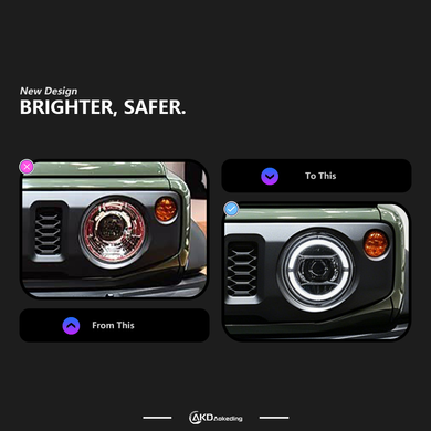 Передние тюнинг лед фары для Suzuki Jimny 2018-2025 г.в. Сузуки Джимни