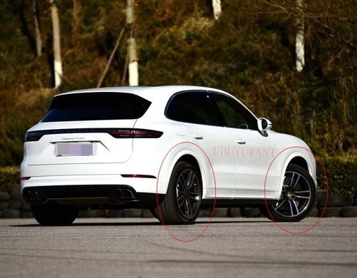 Накладки на арки Porsche Cayenne 2018-2020 г.в., Porsche, Расширители арок, ABS-пластик, Cayenne, Новое, На штатные места