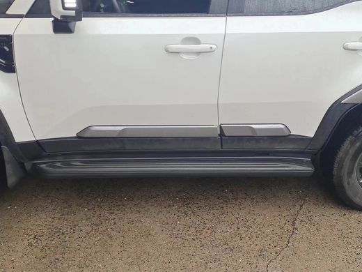Бічні модельні пороги для Toyota Prado 250 2024 р.в. Тойота Прадо, Черный, Toyota, Пороги, Алюминий, Prado, Новое, На штатные места