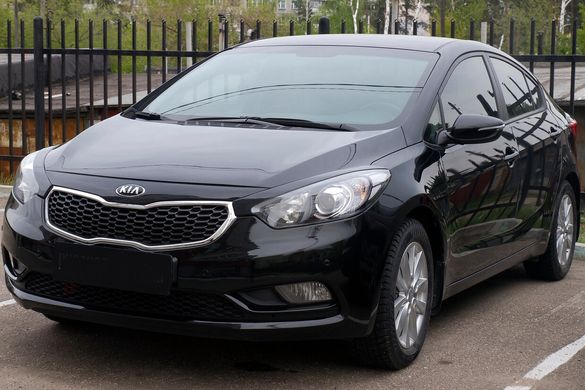 Накладки на передние фары (реснички) KIA Cerato (седан) 2013-2016 г.в. Киа Черато