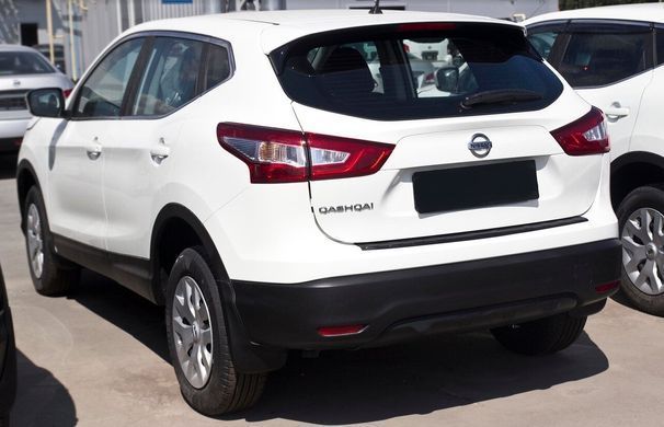 Накладка на задний бампер Nissan Qashqai 2014-2018 г.в. Нисан Кашкай, Черный, Nissan, Накладка на задний бампер, Не требуется, ABS-пластик, Qashqai, Новое, На штатные места, QASHQAI 2014-