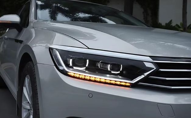 Передние тюнинг лед фары для Volkswagen Passat B8 Европа 2016-2020 г.в. Волксваген Б8, Volkswagen, Альтернативная оптика, Passat, Новое, На штатные места