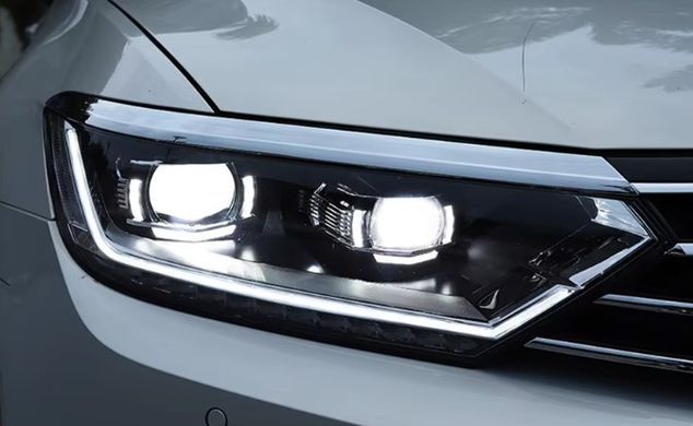 Передние тюнинг лед фары для Volkswagen Passat B8 Европа 2016-2020 г.в. Волксваген Б8, Volkswagen, Альтернативная оптика, Passat, Новое, На штатные места