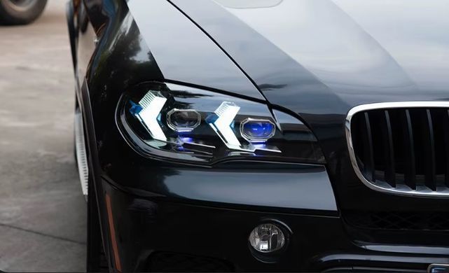 Передні тюнинг лед фари для BMW X5 E70 2007-2013 р.в. БМВ Х5 Е70, BMW, Альтернативная оптика, X5, Новое, На штатные места, X5 (E70) 2007-2012