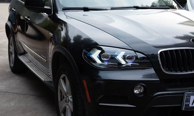 Передні тюнинг лед фари для BMW X5 E70 2007-2013 р.в. БМВ Х5 Е70, BMW, Альтернативная оптика, X5, Новое, На штатные места, X5 (E70) 2007-2012