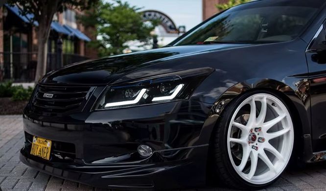 Передние тюнинг лед фары для Honda Accord 2008-2012 г.в. Хонда Акорд, Honda, Альтернативная оптика, Accord, Новое, На штатные места, ACCORD VIII (CU) 2008-