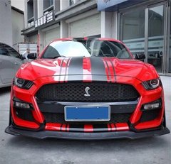 Передний бампер для Ford Mustang 2015-2020 г.в. стиль GT500, Серый грунт (под покраску), Внешний Тюнинг, Ford, Комплект обвеса, Требуется, Полипропилен, Mustang, Новое, На штатные места, Mustang 2015-2019