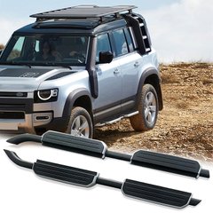 Боковые пороги Land Rover Defender 2020+ г.в. Дефендер, Черный, Зовнішній тюнінг, Land Rover, Пороги, Не требуется, Алюминий, Defender, Новое, На штатные места, Defender 2020-