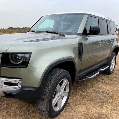 Боковые пороги Land Rover Defender 2020+ г.в. Дефендер, Черный, Внешний Тюнинг, Land Rover, Пороги, Не требуется, Алюминий, Defender, Новое, На штатные места, Defender 2020-