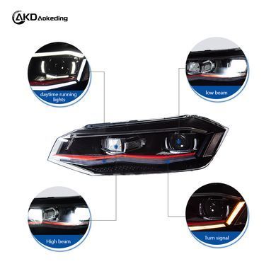 Передние лед фары Volkswagen Polo 2019-2024 г.в. Волксваген Поло