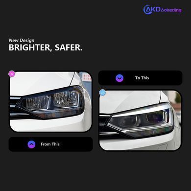 Передні тюнинг лед фари для Volkswagen Touran 2016-2020 р.в. Волксваген Туран, Volkswagen, Альтернативная оптика, Touran, Новое, На штатные места