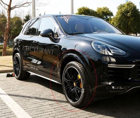 Накладки на арки Porsche Cayenne 2015-2017 г.в., Porsche, Расширители арок, ABS-пластик, Cayenne, Новое, На штатные места