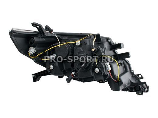 Тюнинг фары Toyota Land Cruiser Prado 150 '2013- с линзами, черные H7/H7
