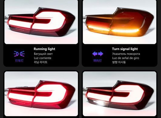 Задні ліхтарі для BMW 3 серії F30 2012-2018 р.в. у стилі F90, Зовнішній тюнінг, BMW, Альтернативная оптика, 3-Series, Новое, На штатные места, 3 (F30, F35, F80) 2011-