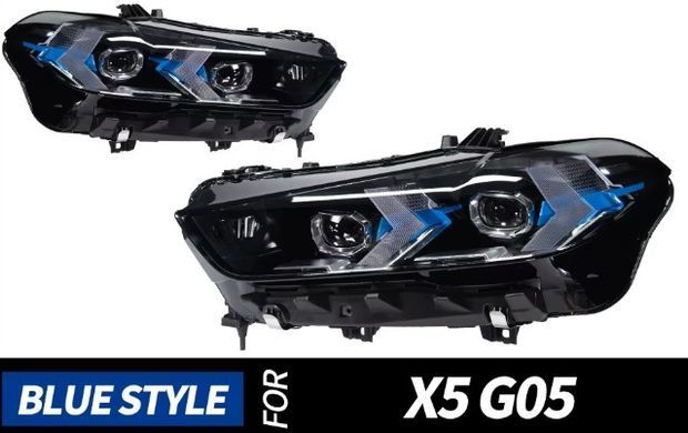 Передні тюнінг лед фари для BMW X5 G05 LCI 2023+ р.в. БМВ Х5 Г05, BMW, Альтернативная оптика, X5, Новое, На штатные места